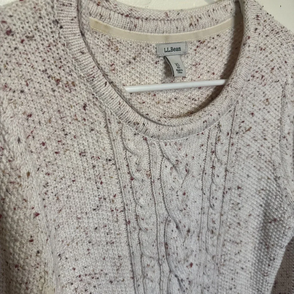 LL Bean Women's Cable Knit Sweater Size XS - Picture 3 of 6